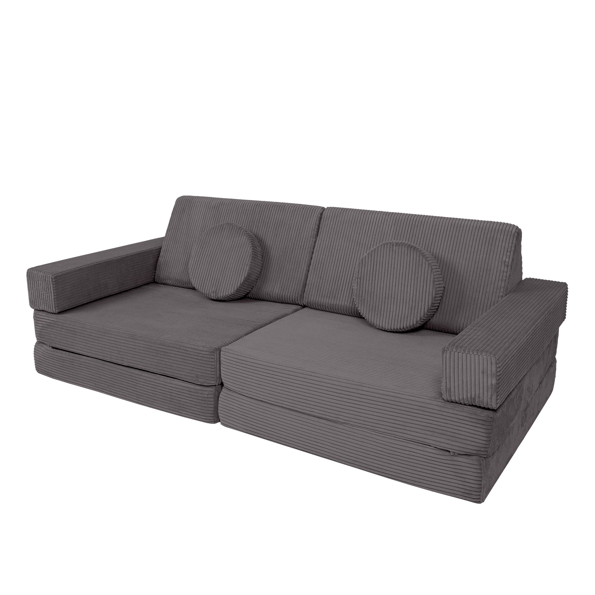 Design4Kids XXL Spielsofa Cord Grande - smokey taupe