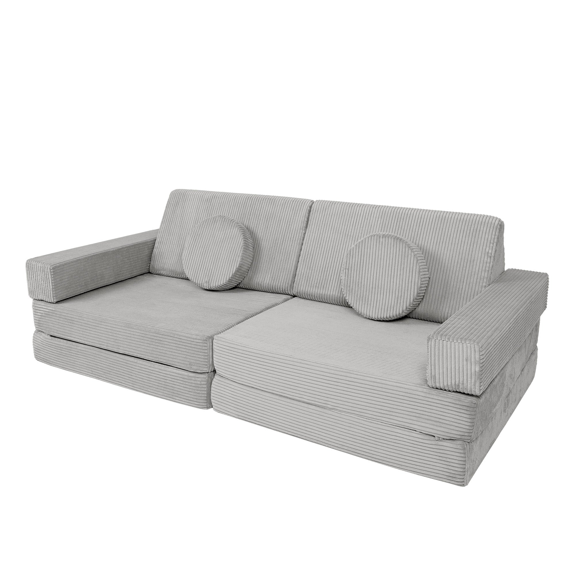 Design4Kids XXL Spielsofa Cord Grande - cloudy grey
