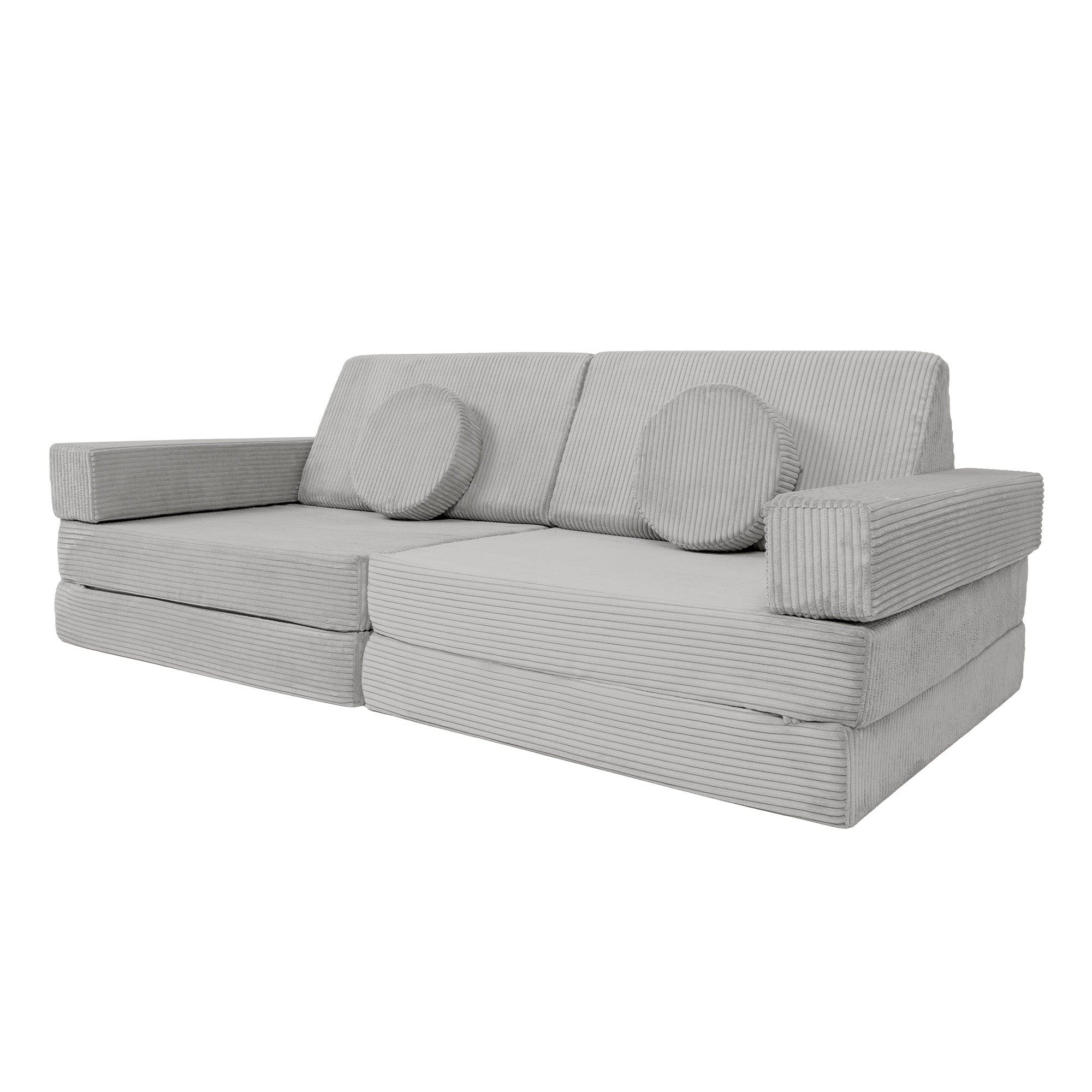 Design4Kids XXL Spielsofa Cord Grande - cloudy grey