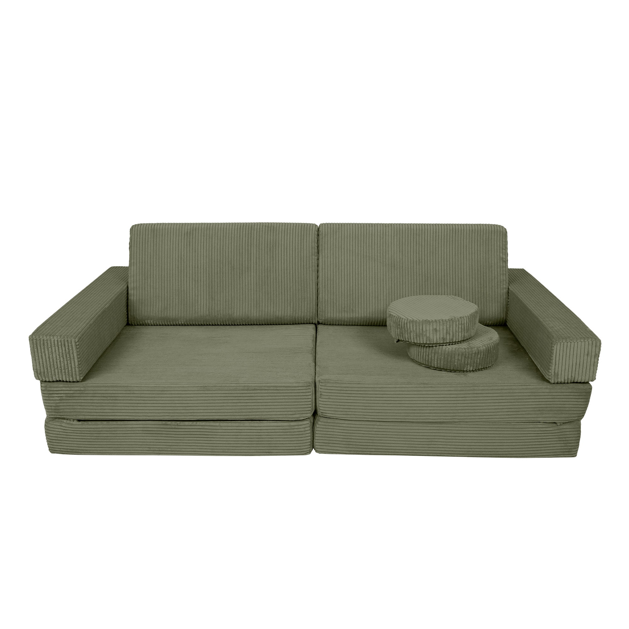 Design4Kids XXL Spielsofa Cord Grande - pine olive