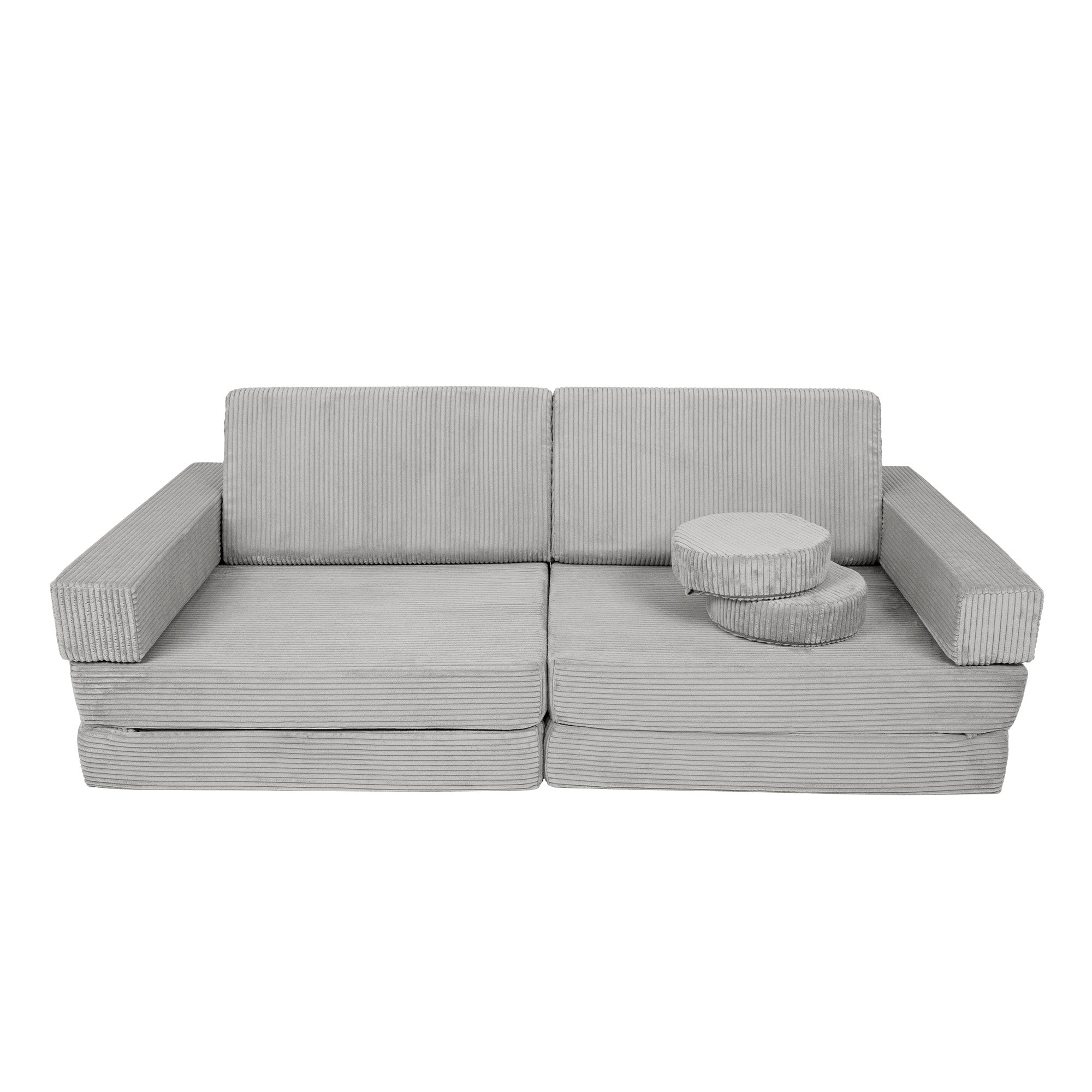 Design4Kids XXL Spielsofa Cord Grande - cloudy grey
