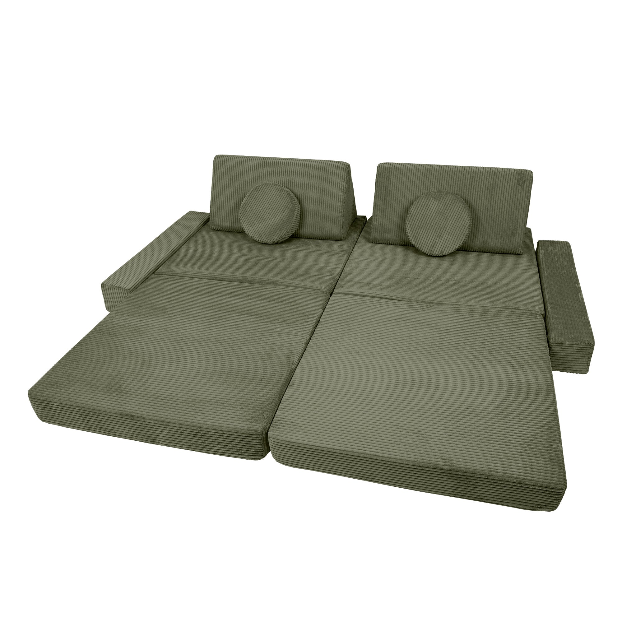 Design4Kids XXL Spielsofa Cord Grande - pine olive