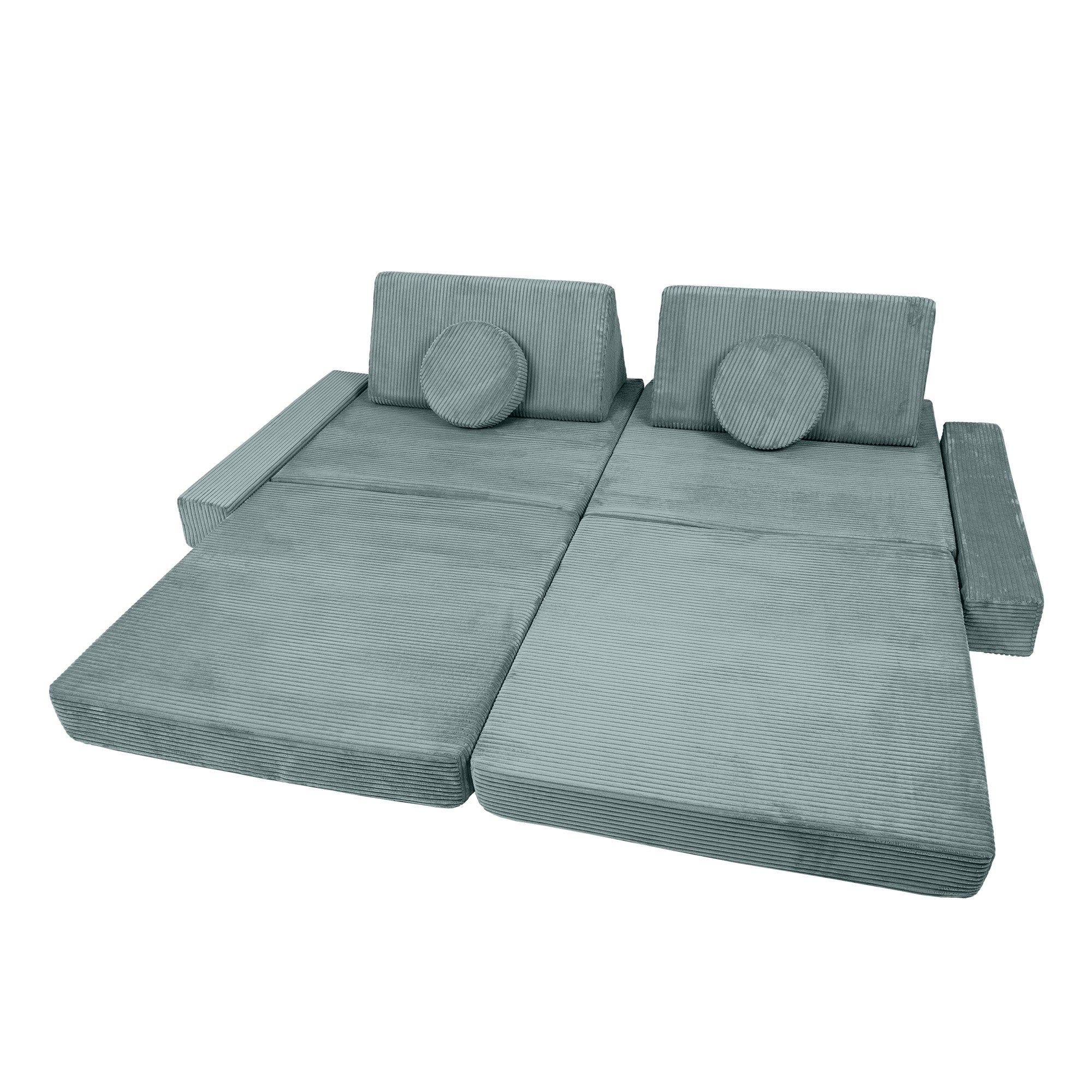 Design4Kids XXL Spielsofa Cord Grande - cozy mint