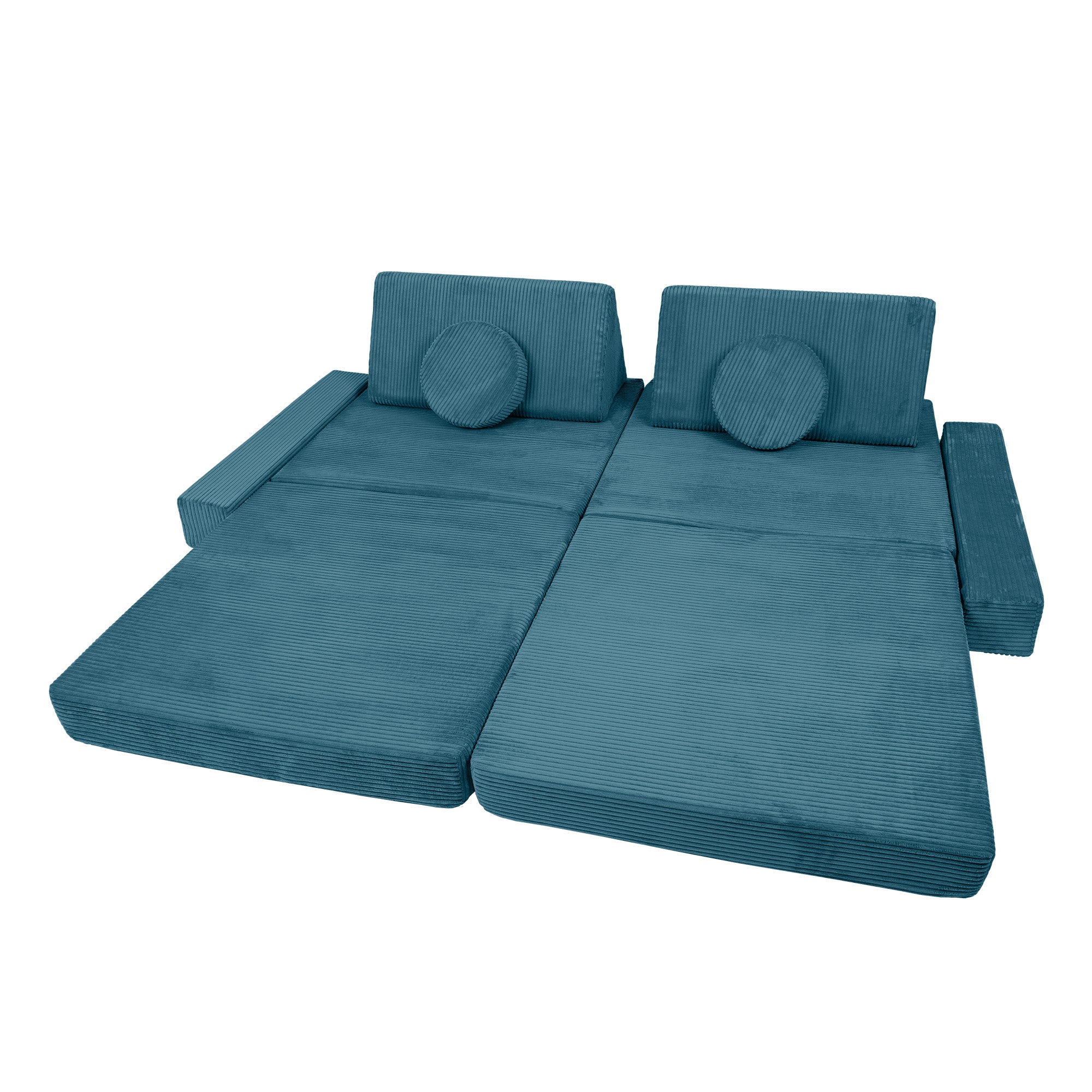 Design4Kids XXL Spielsofa Cord Grande - pure ocean
