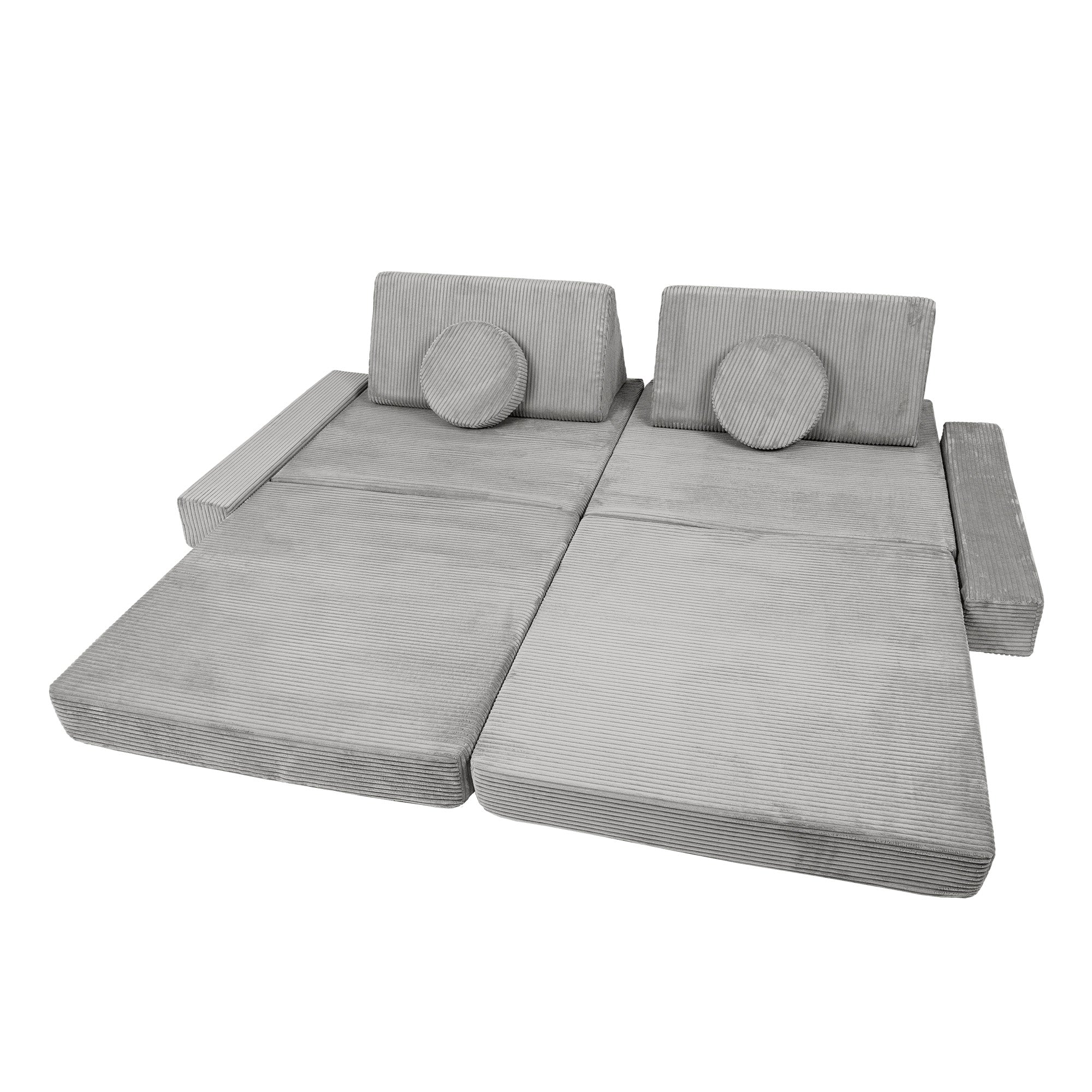 Design4Kids XXL Spielsofa Cord Grande - cloudy grey
