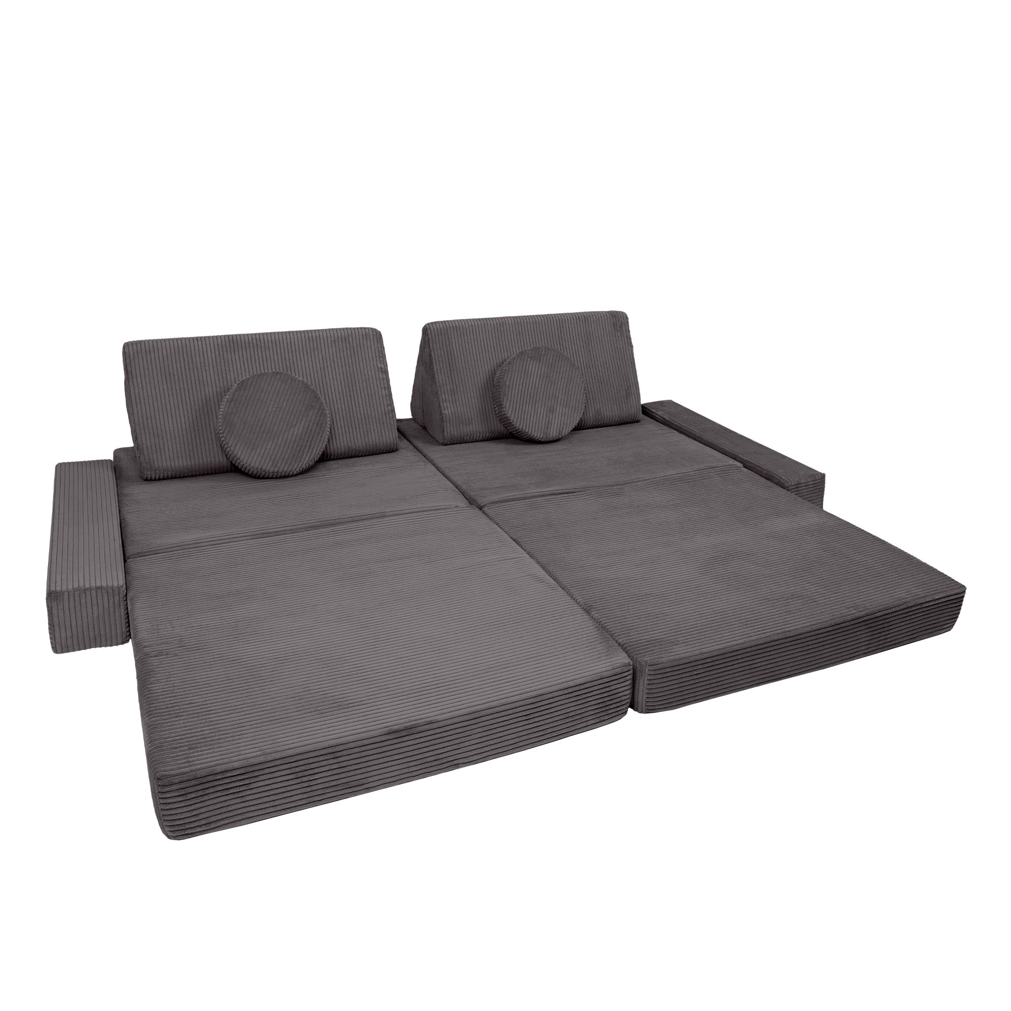 Design4Kids XXL Spielsofa Cord Grande - smokey taupe
