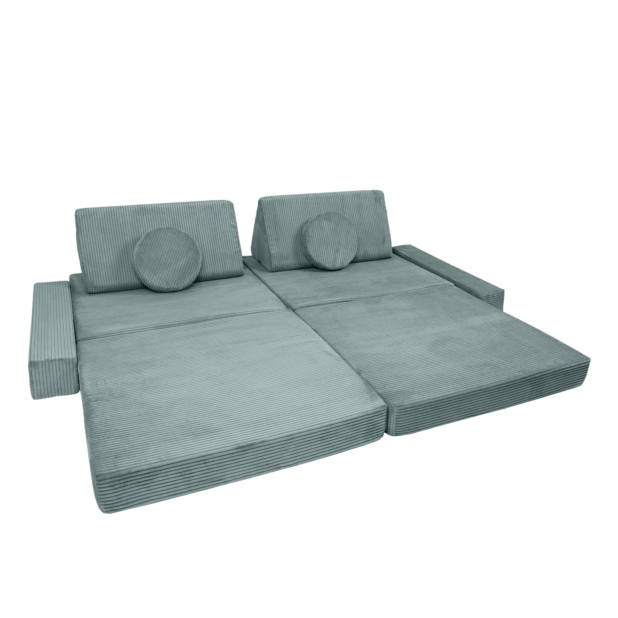 Design4Kids XXL Spielsofa Cord Grande - cozy mint