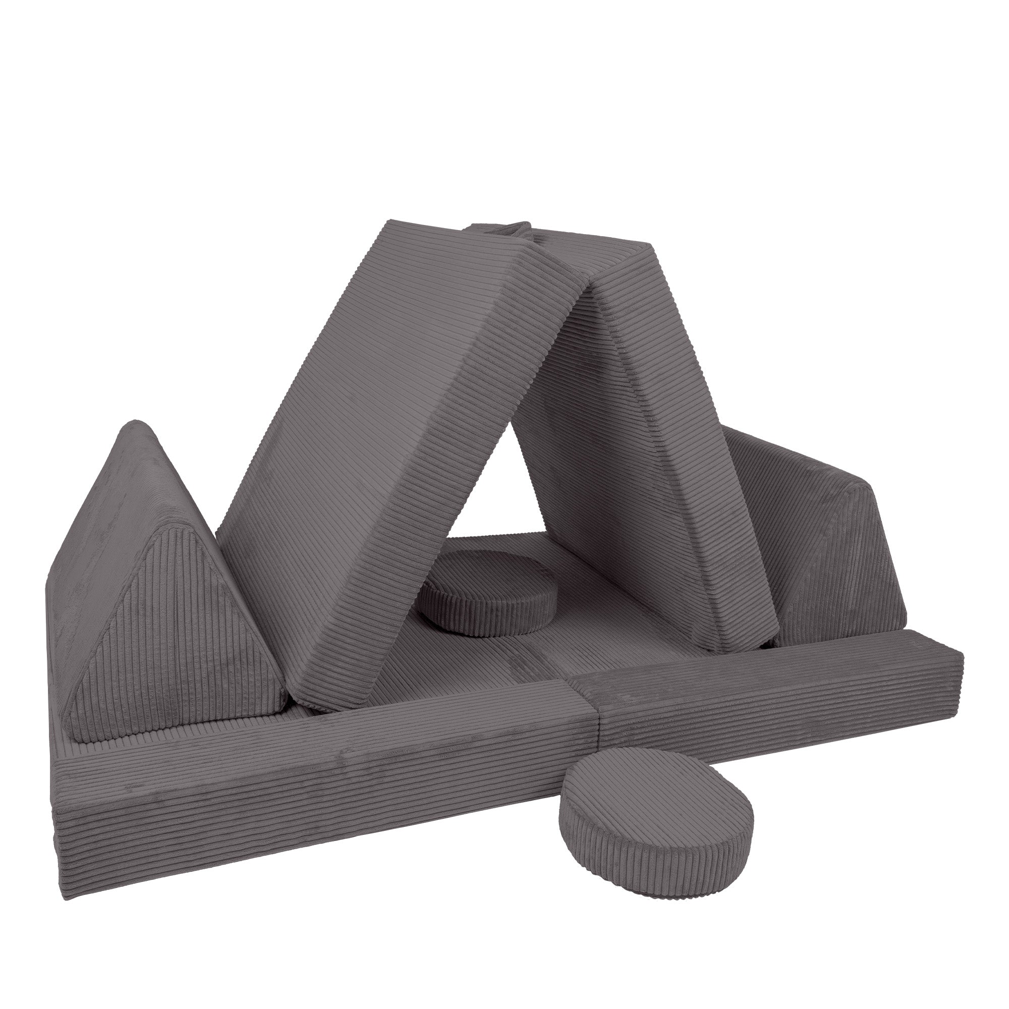 Design4Kids XXL Spielsofa Cord Grande - smokey taupe