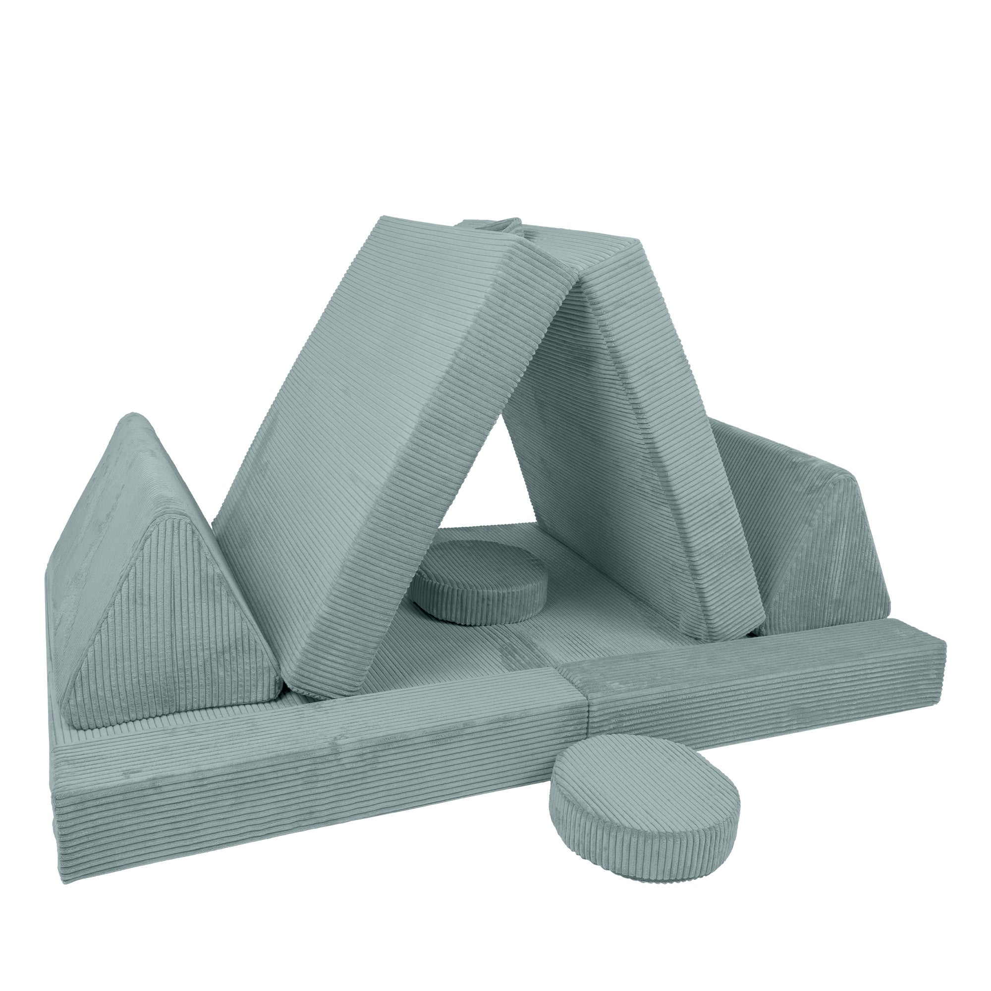 Design4Kids XXL Spielsofa Cord Grande - cozy mint