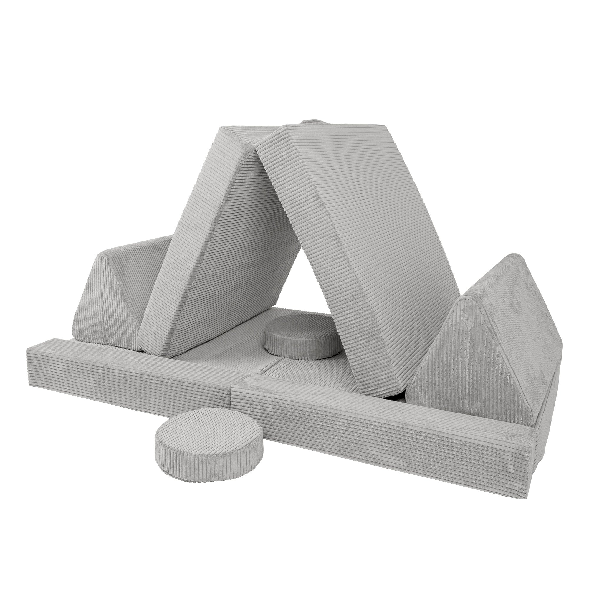Design4Kids XXL Spielsofa Cord Grande - cloudy grey