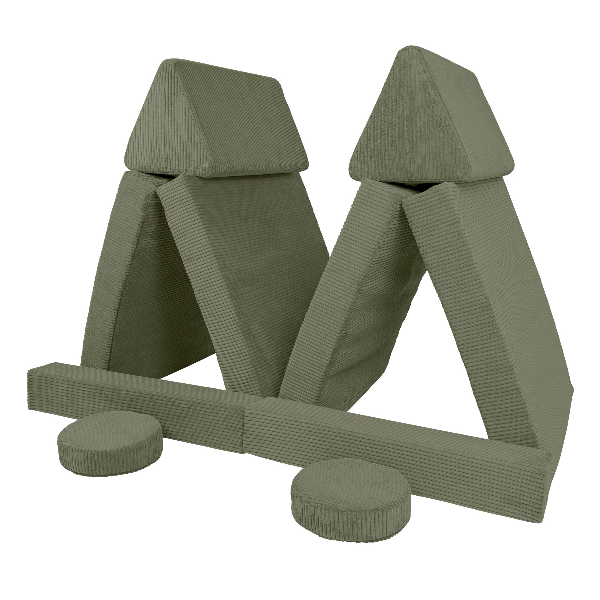 Design4Kids XXL Spielsofa Cord Grande - pine olive