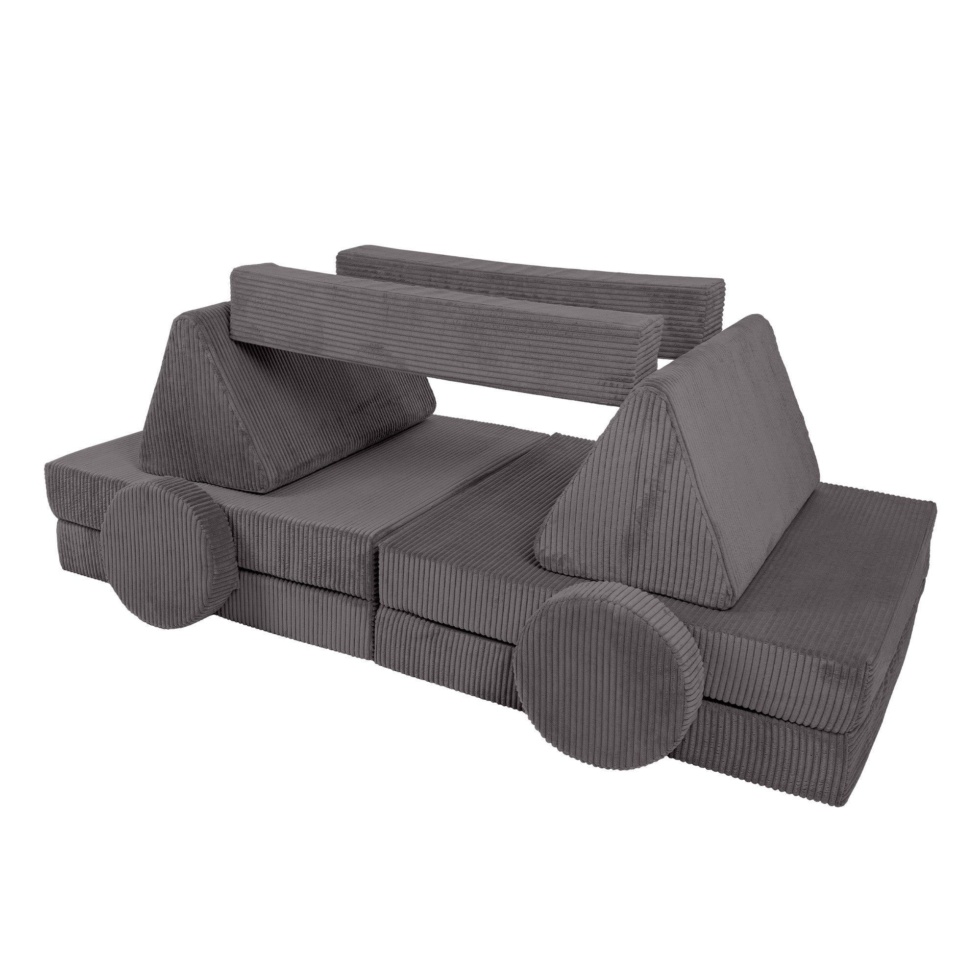 Design4Kids XXL Spielsofa Cord Grande - smokey taupe