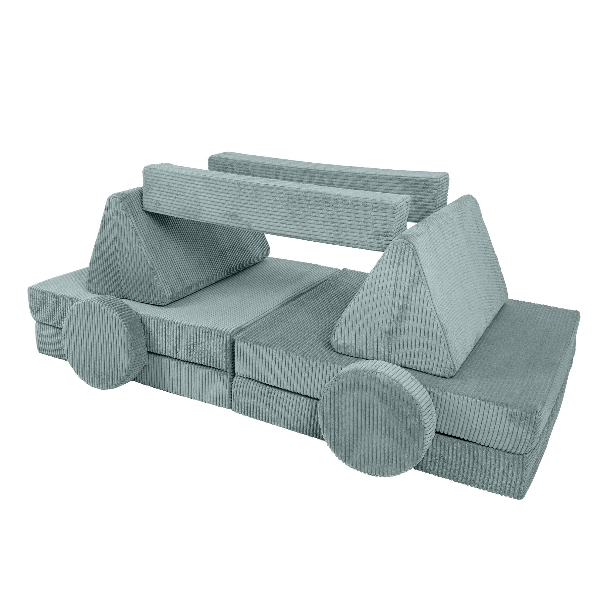 Design4Kids XXL Spielsofa Cord Grande - cozy mint