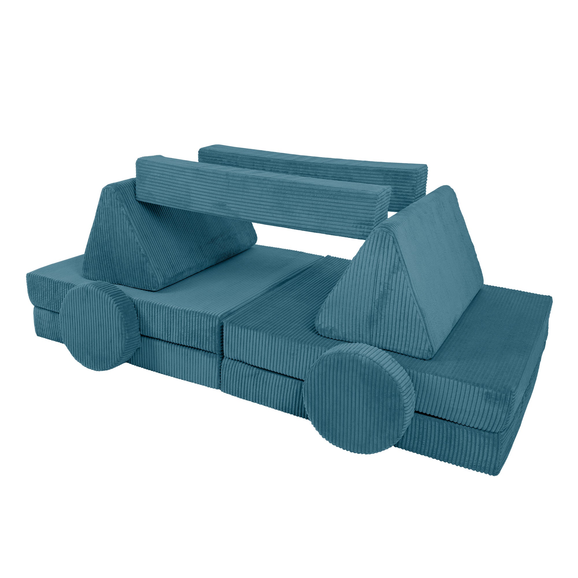 Design4Kids XXL Spielsofa Cord Grande - pure ocean