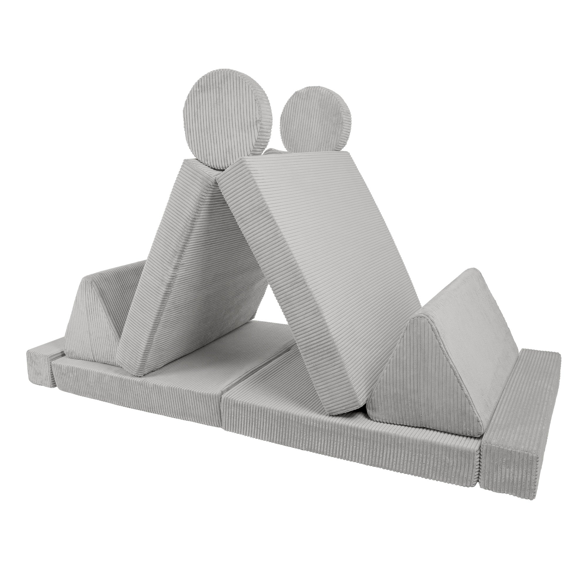 Design4Kids XXL Spielsofa Cord Grande - cloudy grey