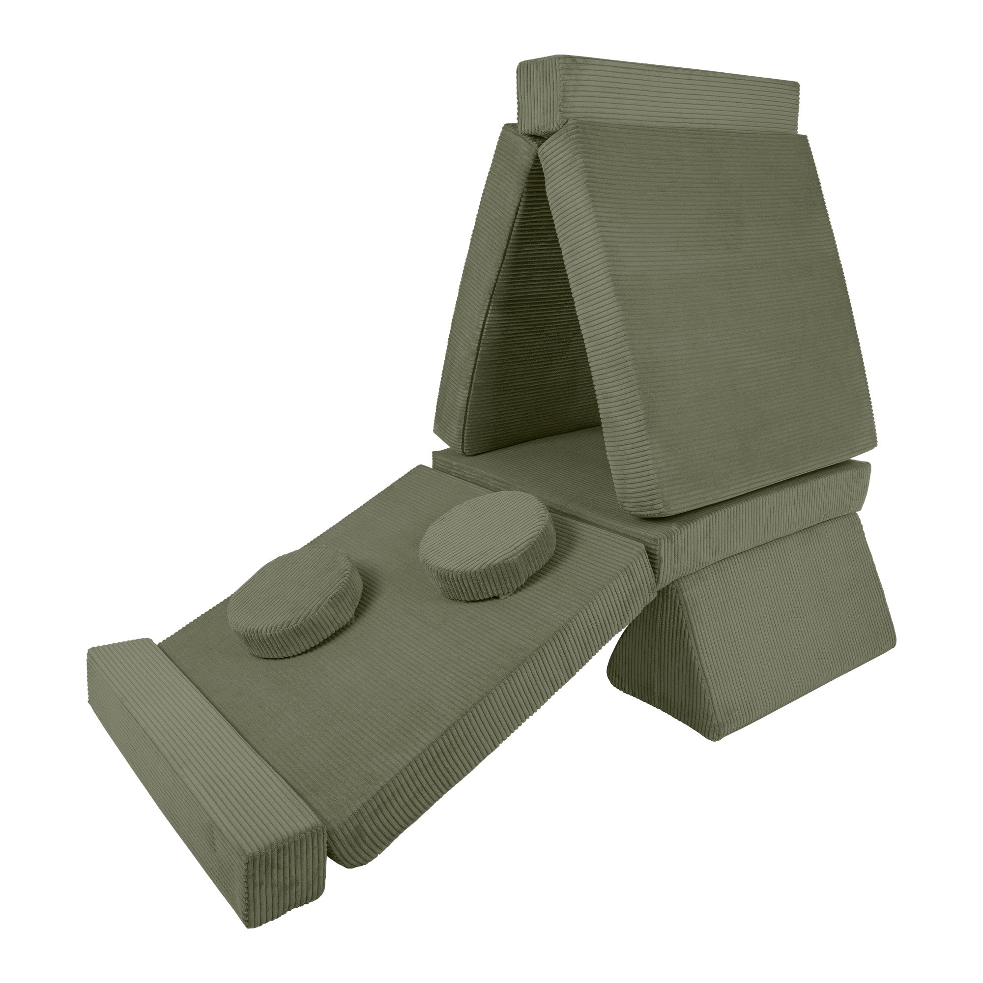 Design4Kids XXL Spielsofa Cord Grande - pine olive