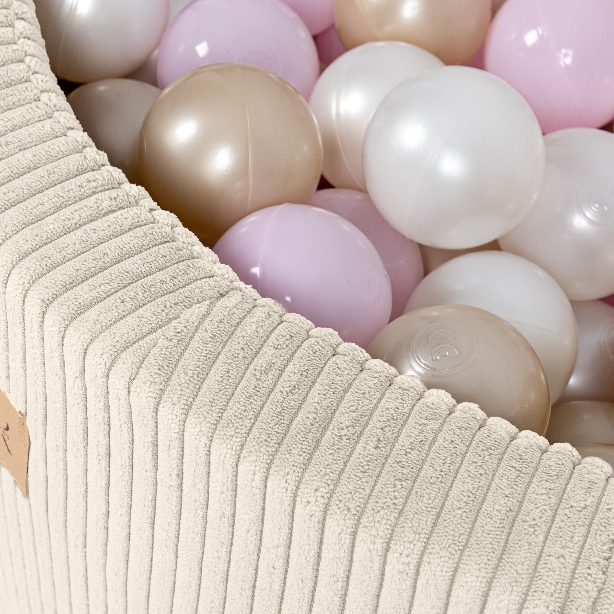 Design4Kids Schaumspielset Jewel Cord mit Bällebad und 200 Bälle - almond beige