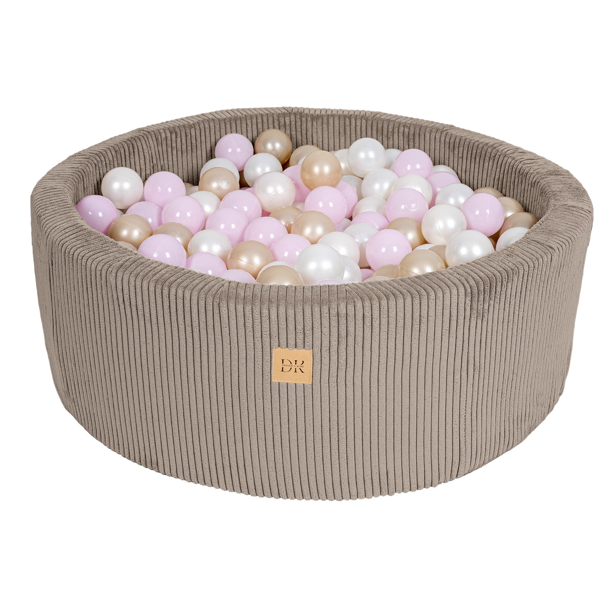 Design4Kids Schaumspielset Jewel Cord mit Bällebad und 200 Bälle - hazelnut taupe