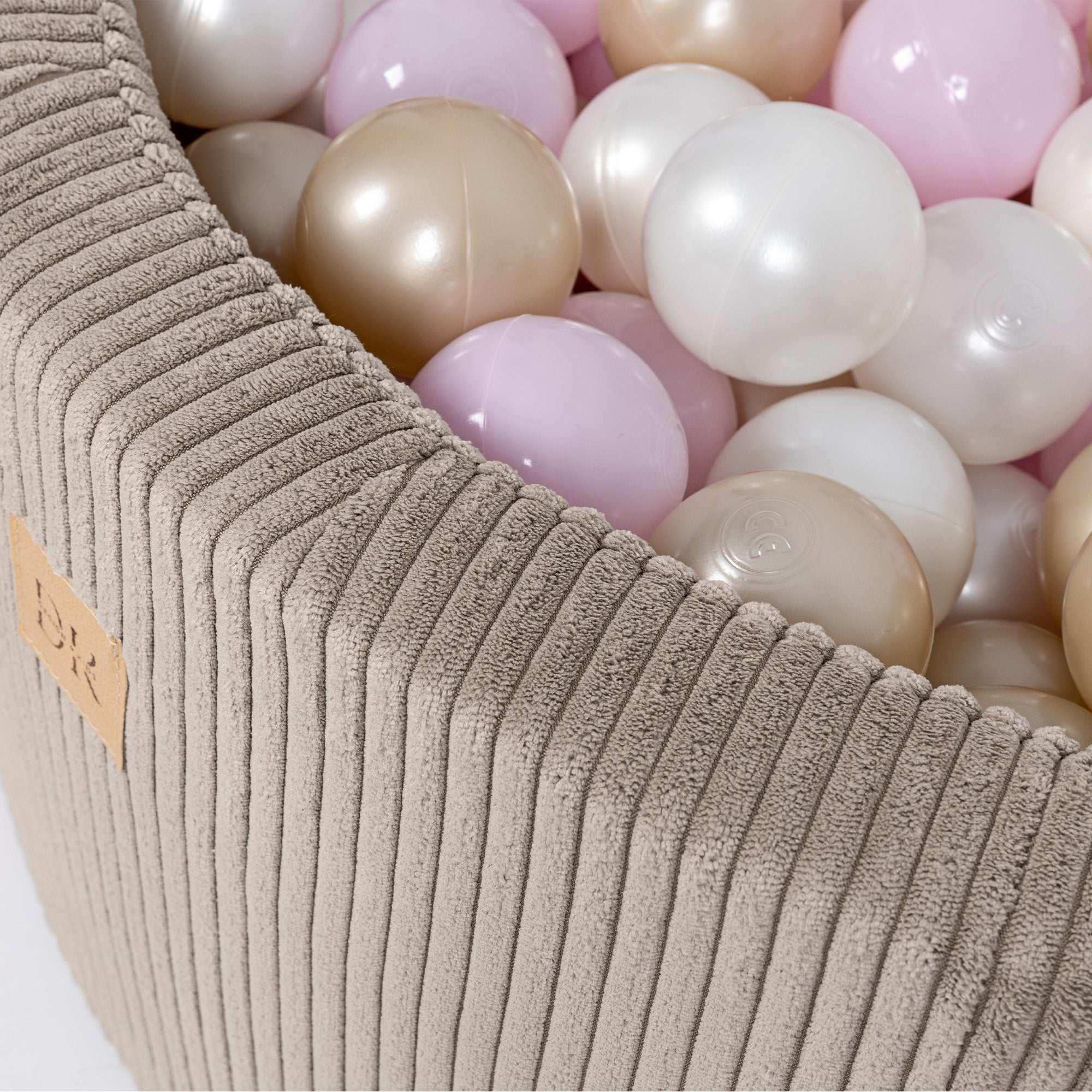 Design4Kids Schaumspielset Jewel Cord mit Bällebad und 200 Bälle - hazelnut taupe