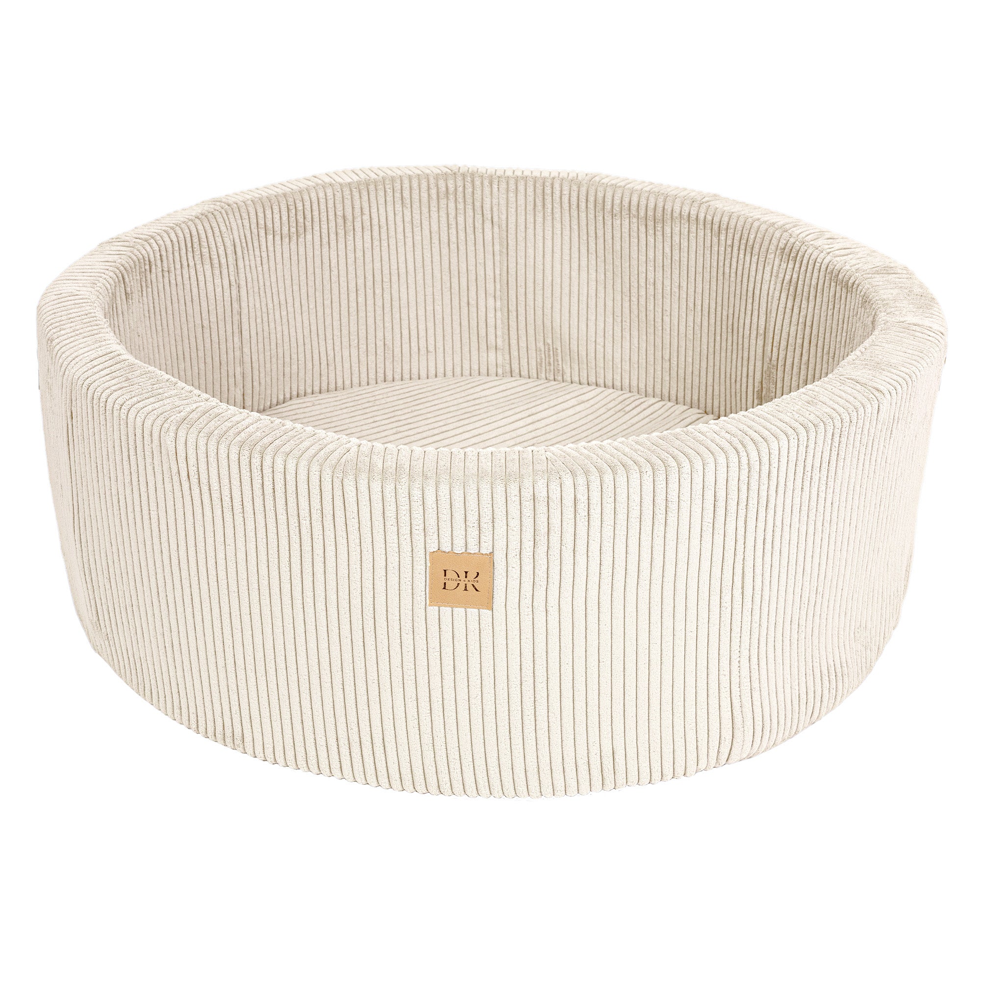 Design4Kids Bällebad Jewel 90x30cm Cord almond beige mit 200 Bällen - pearl, mintpearl, gold