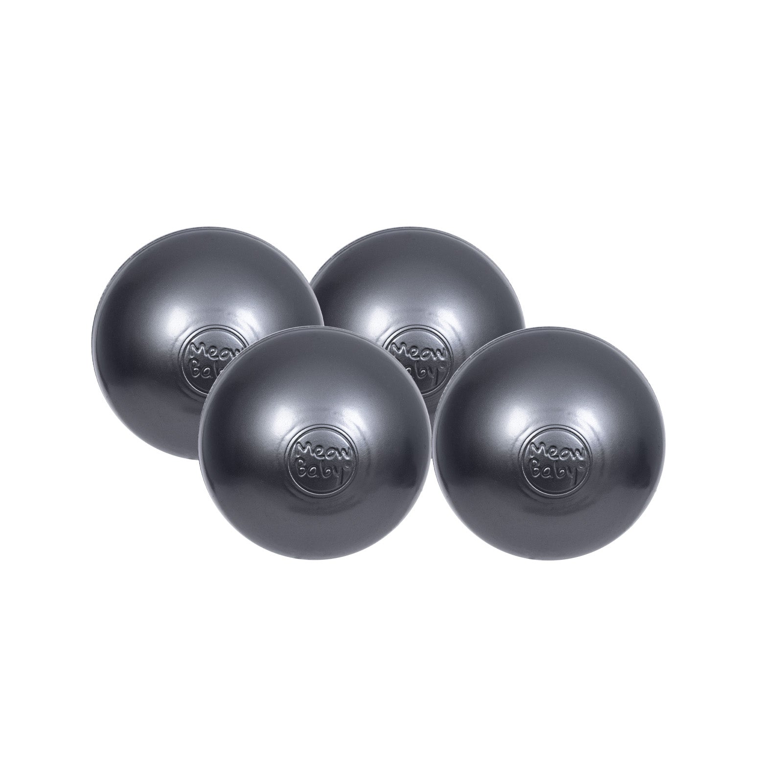 Design4Kids Ballset für Bällebad, 7cm, 50 Stck: Silber
