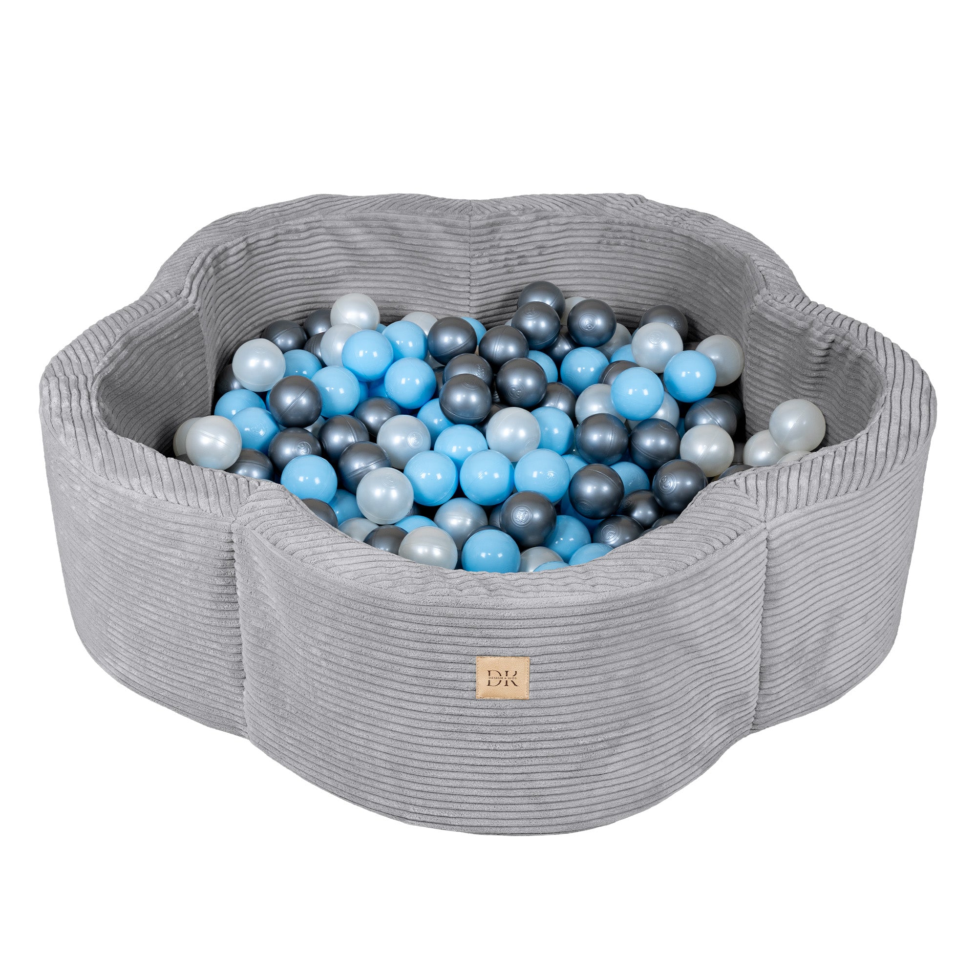 Design4Kids Bällebad Blume Cord - grey