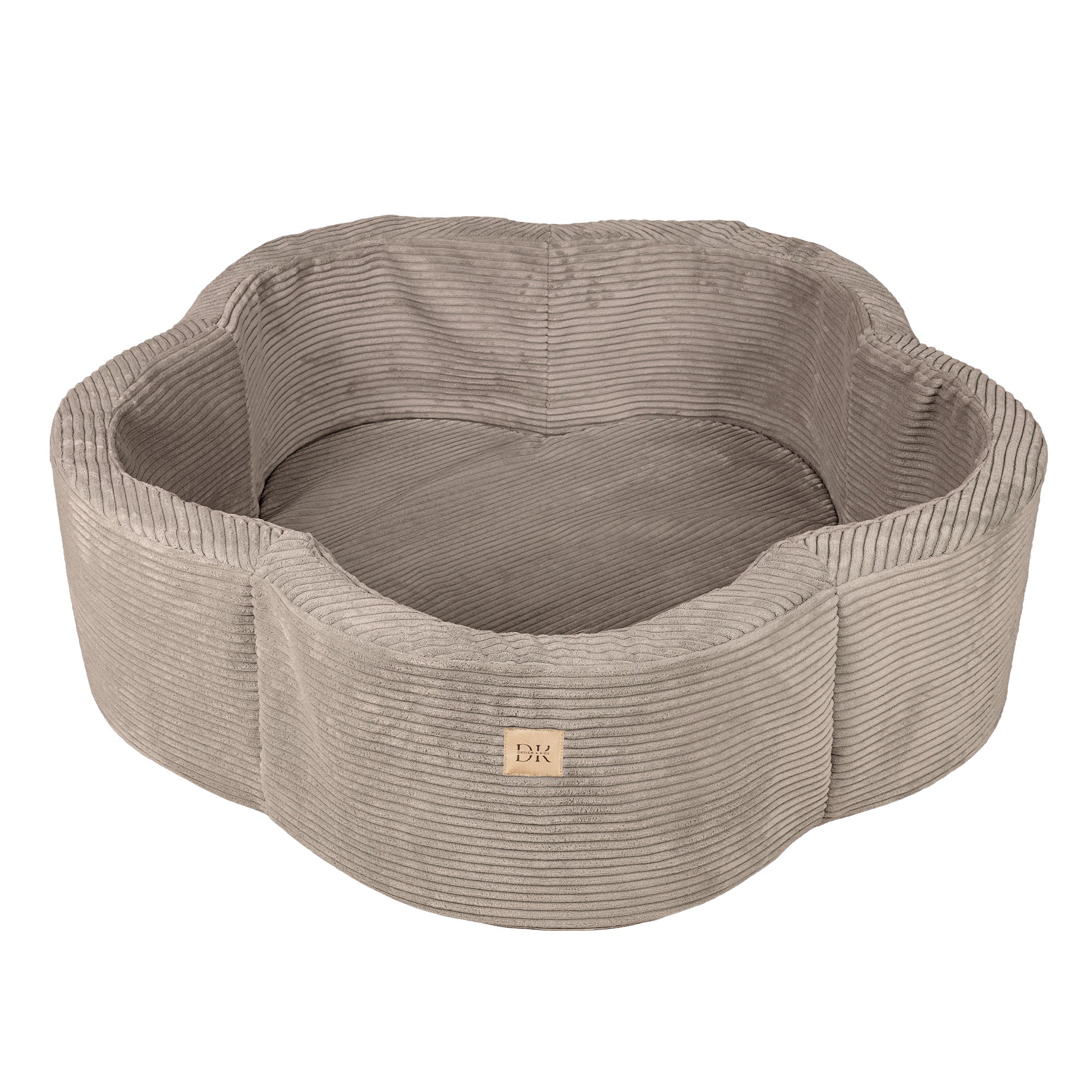 Design4Kids Bällebad Blume Cord - taupe