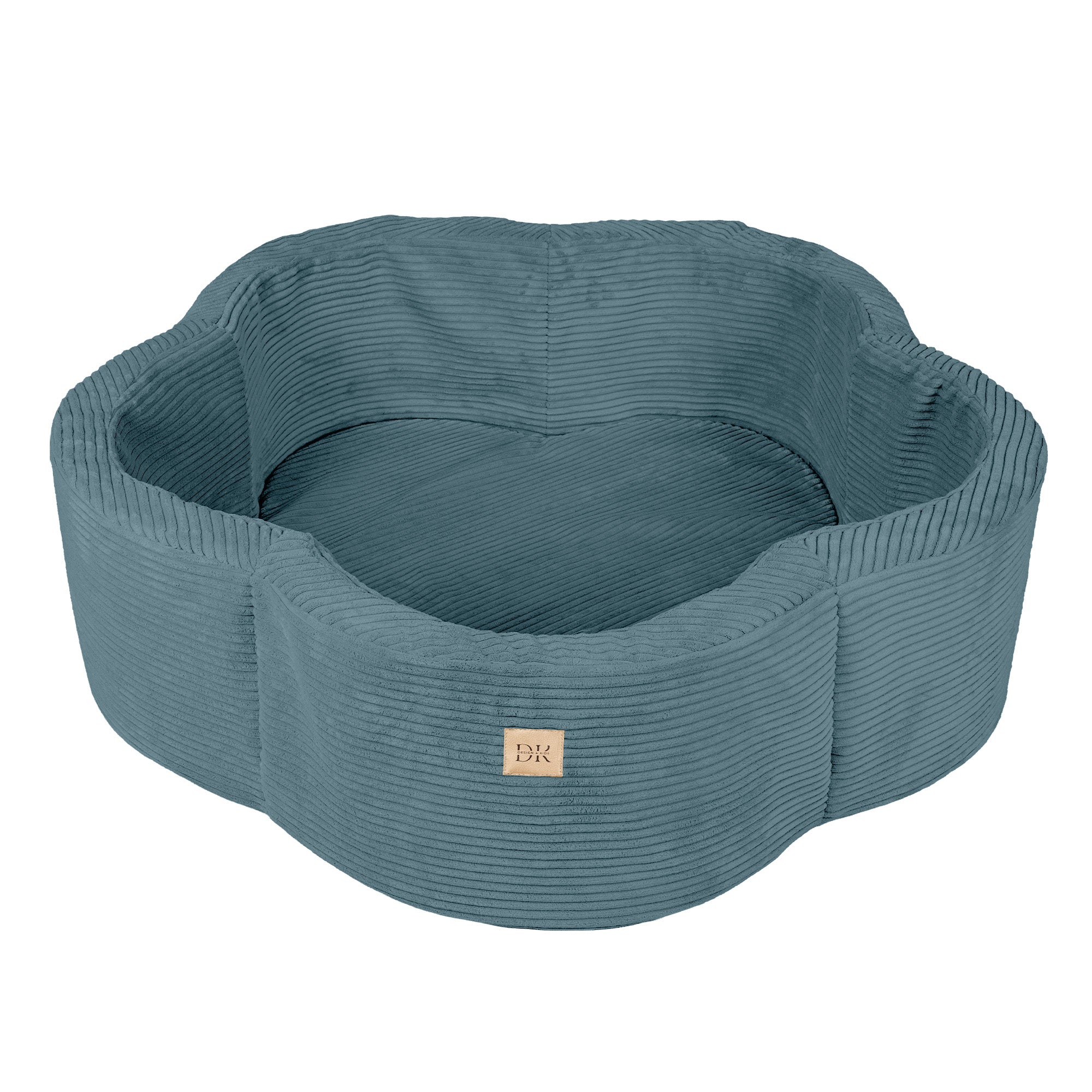 Design4Kids Bällebad Blume Cord - petrol