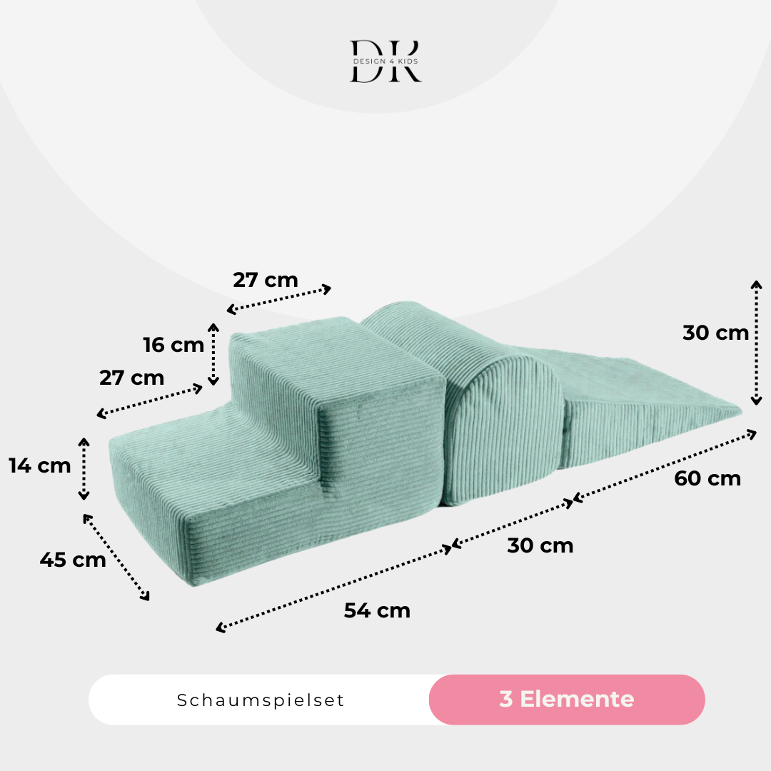 Design4Kids Schaumspielset Jewel Cord mit Bällebad, 200 Bälle - eigene Farbauswahl