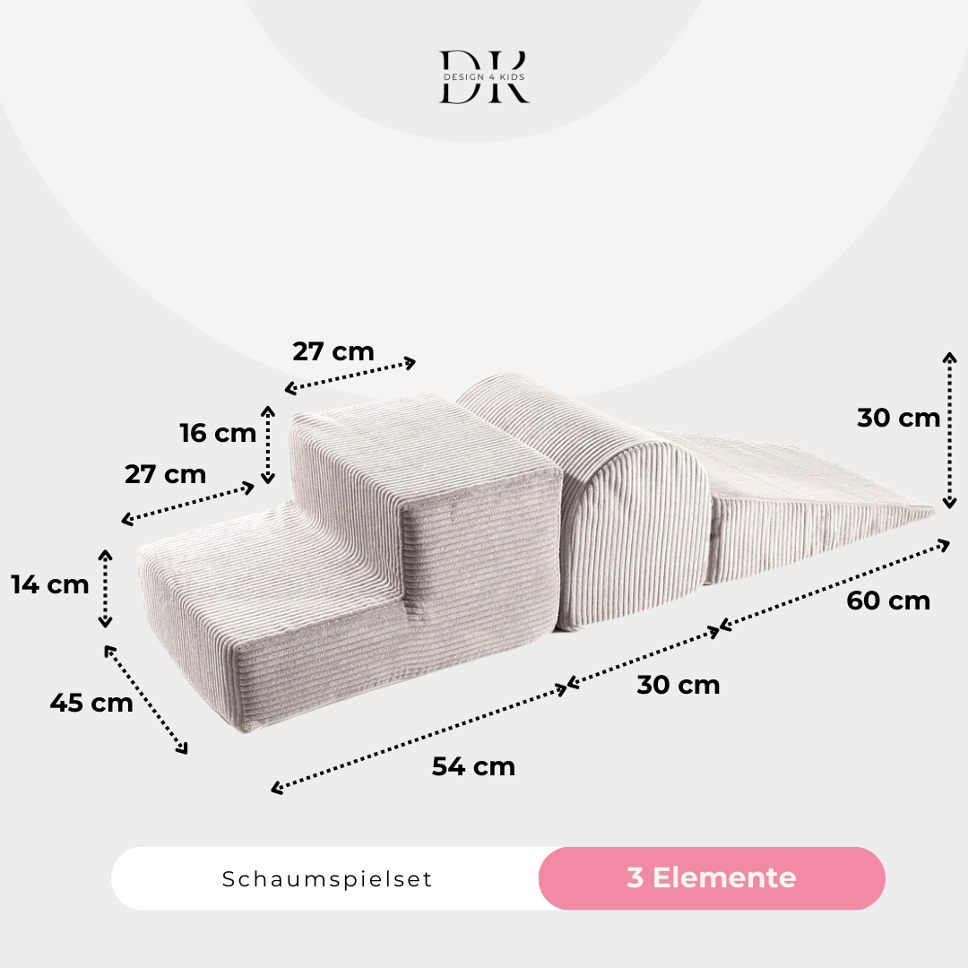 Design4Kids Schaumspielset Jewel Cord mit Bällebad, 200 Bälle - eigene Farbauswahl