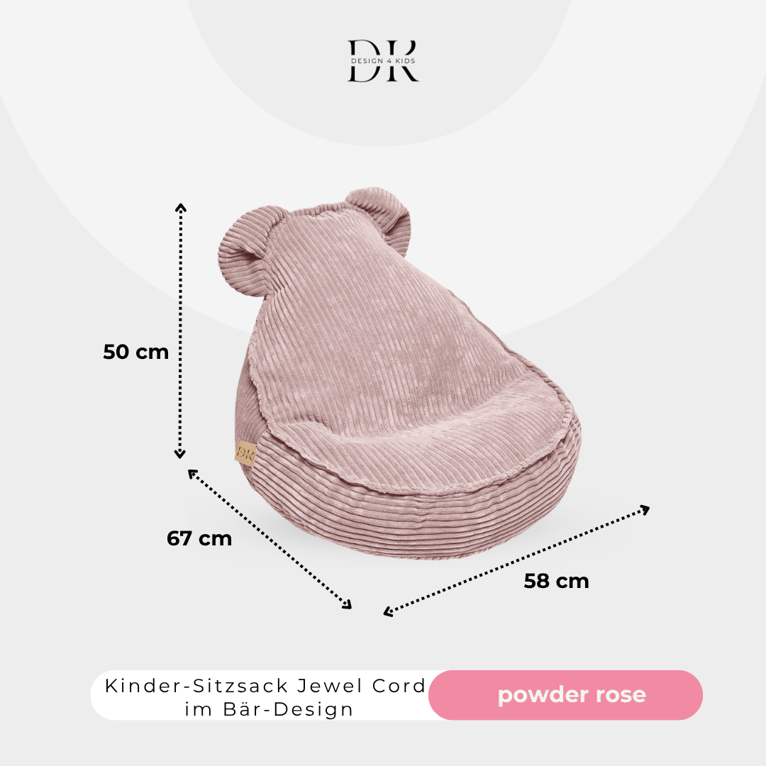 Design4Kids Kindersessel Jewel Cord im Bär-Design