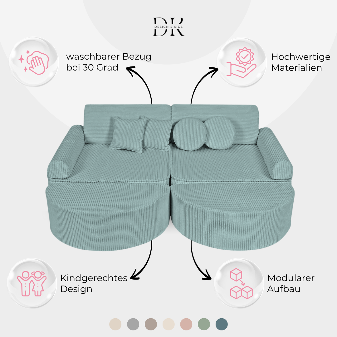 Design4Kids Spielsofa Jewel Max Cord
