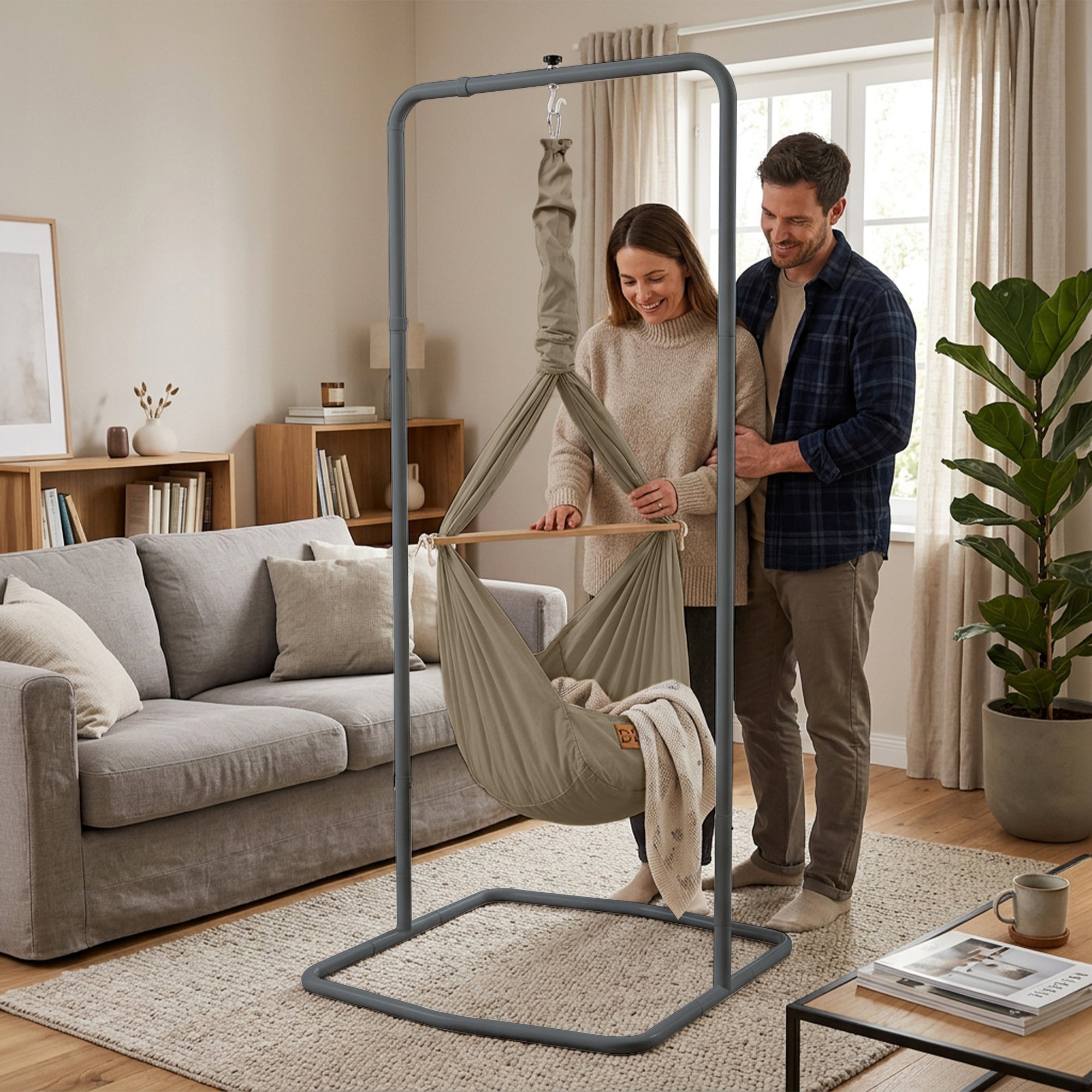 Design4Kids Federwiege Baby Classic, Bio-Baumwolle mit Komfort-Gestell