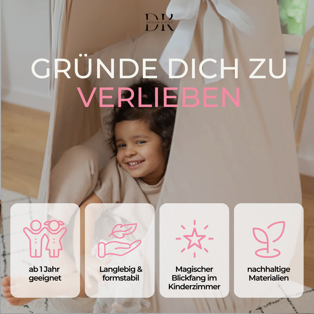 Design4Kids Hängesessel Cocoon Lovely meringue - beige