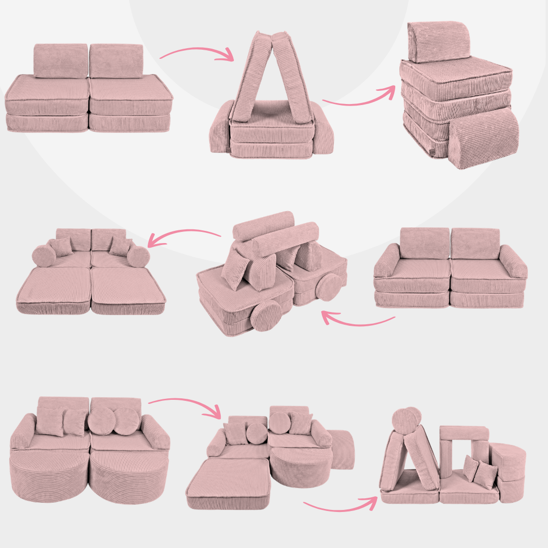 Design4Kids Mini Spielsofa Jewel Cord Plus