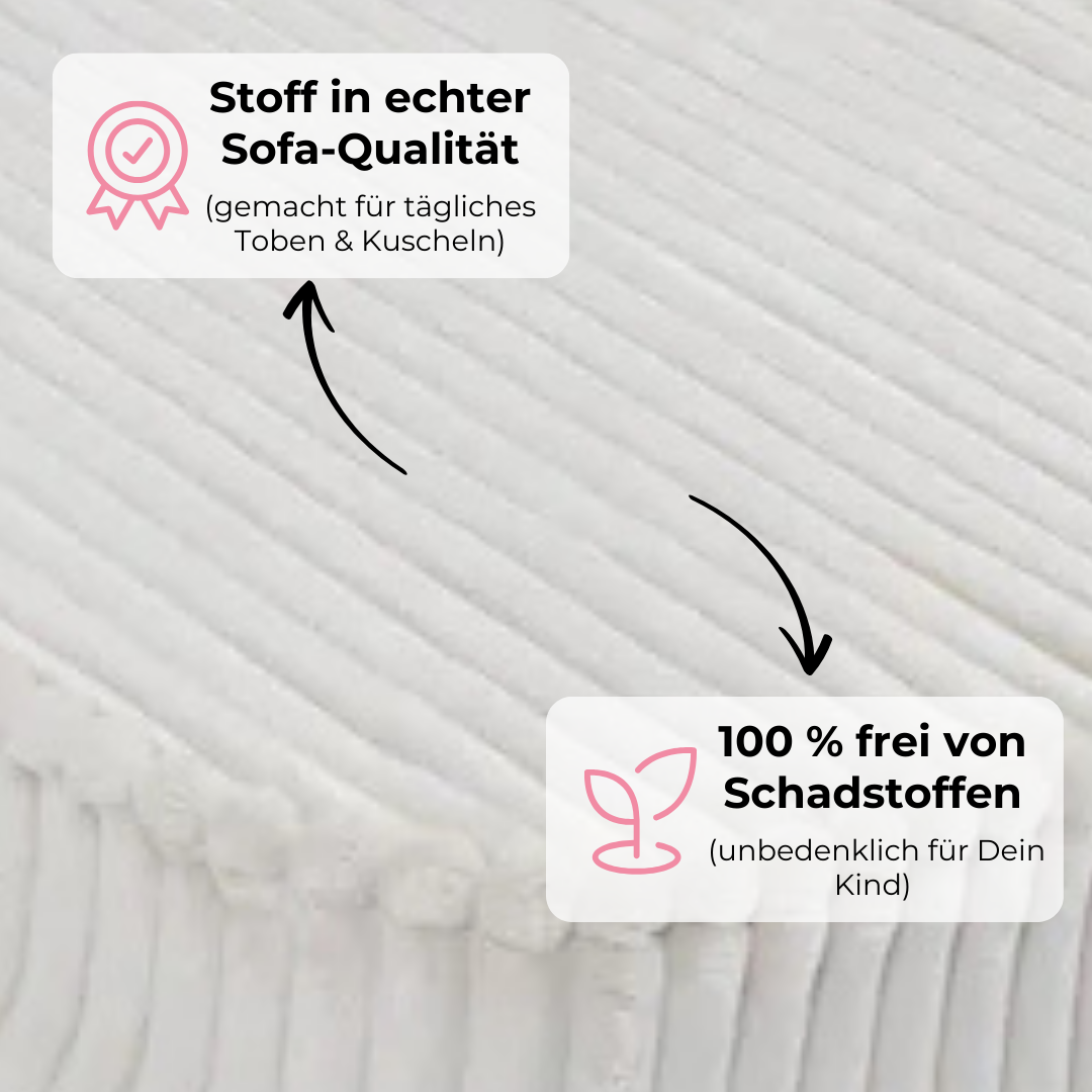 Design4Kids Mini Spielsofa Jewel Plüsch-Cord Max