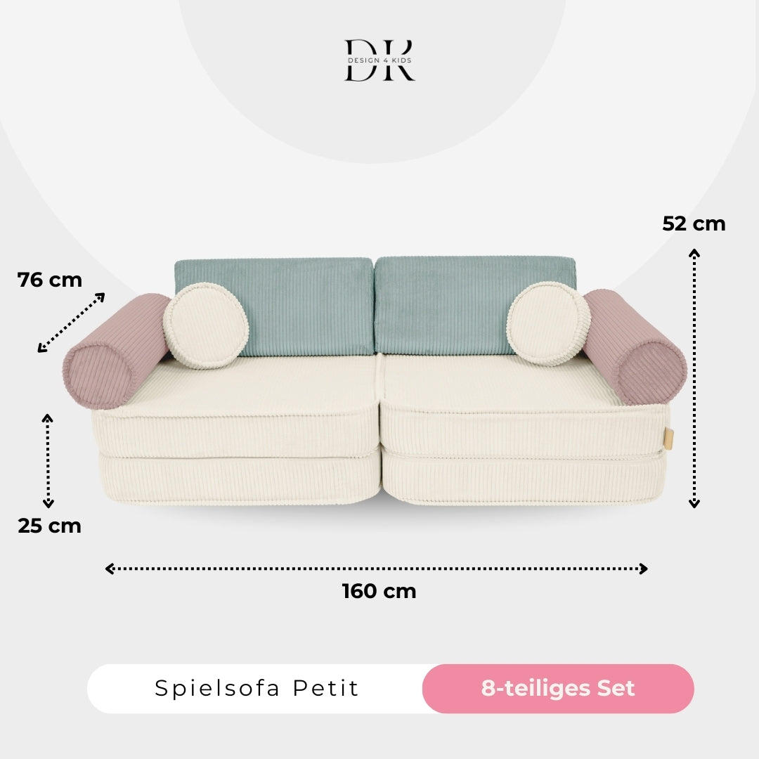 Design4Kids Spielsofa Cord Petit - Sweet Candy