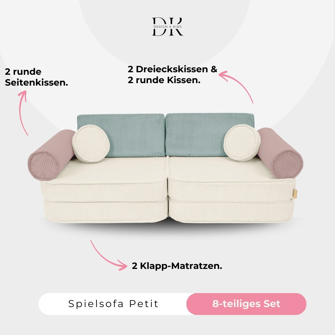 Design4Kids Spielsofa Cord Petit - Sweet Candy