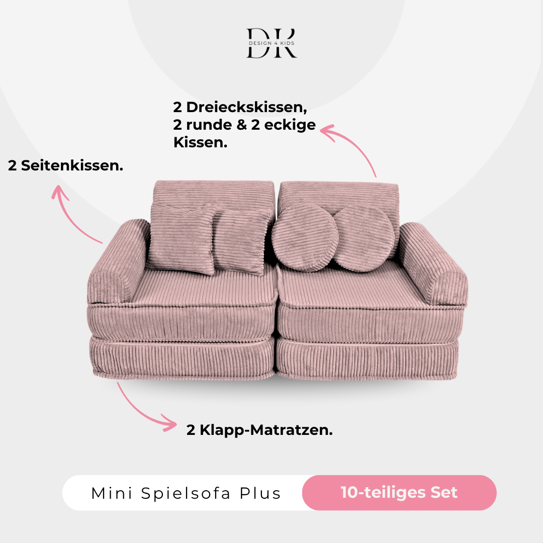 Design4Kids Mini Spielsofa Jewel Cord Plus