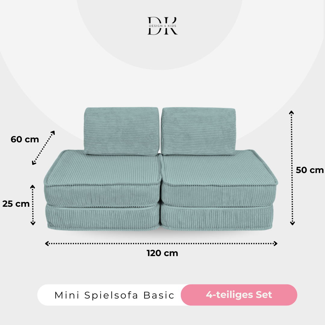 Design4Kids Mini Spielsofa Jewel Cord Basic