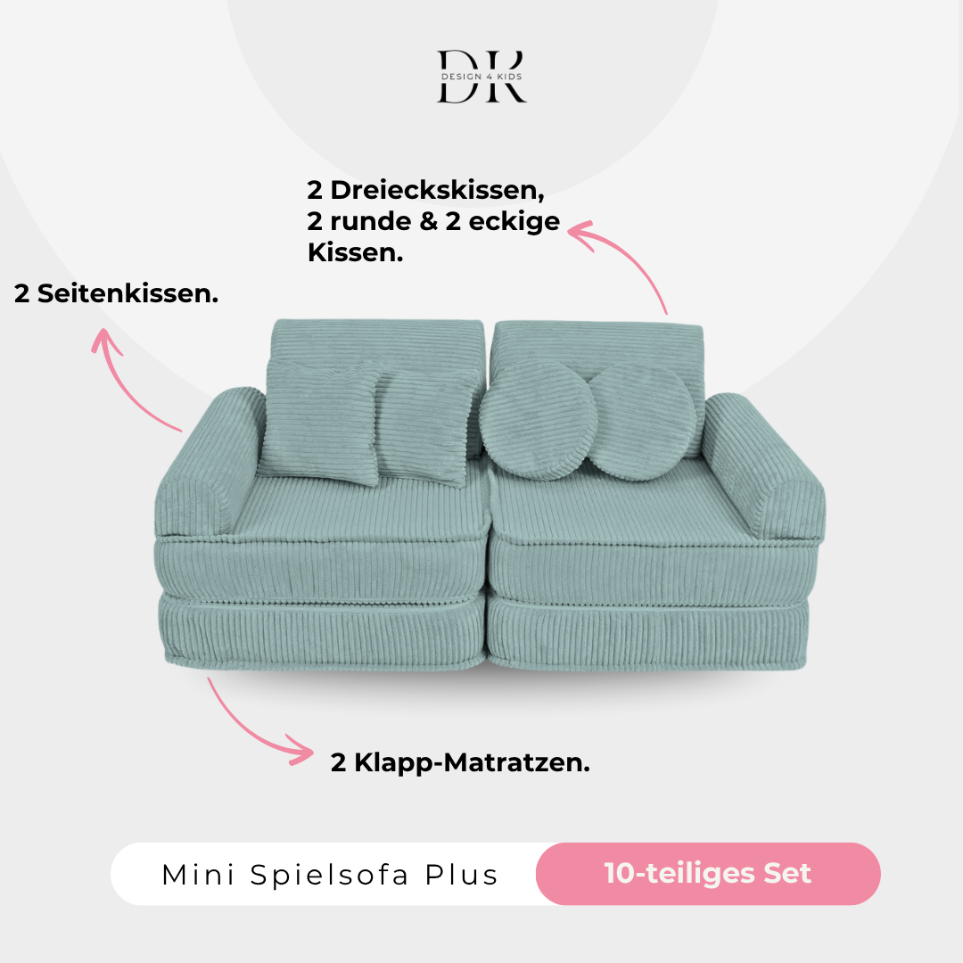 Design4Kids Mini Spielsofa Jewel Cord Plus