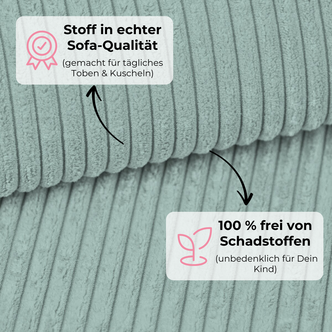 Design4Kids Mini Spielsofa Jewel Cord Max