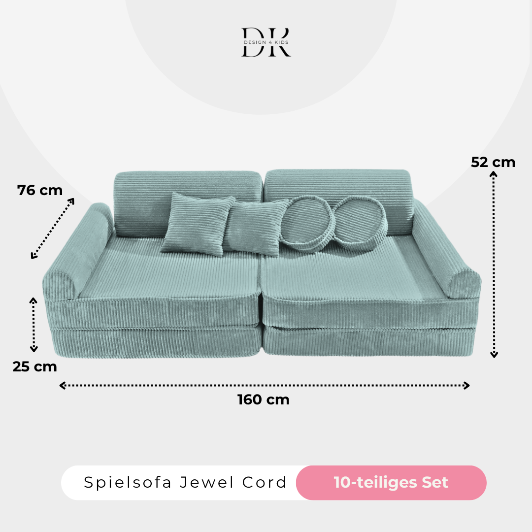 Design4Kids Spielsofa Jewel Cord