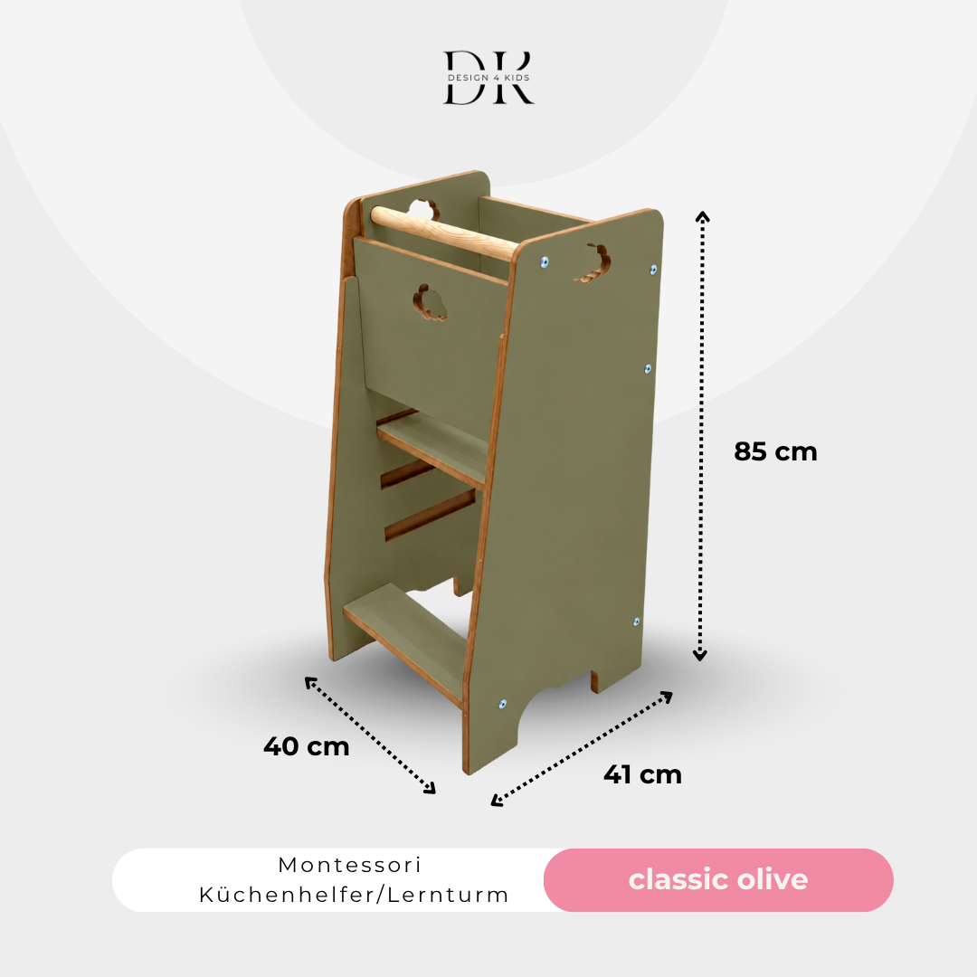 Design4Kids Montessori Küchenhelfer/Lernturm für Kinder
