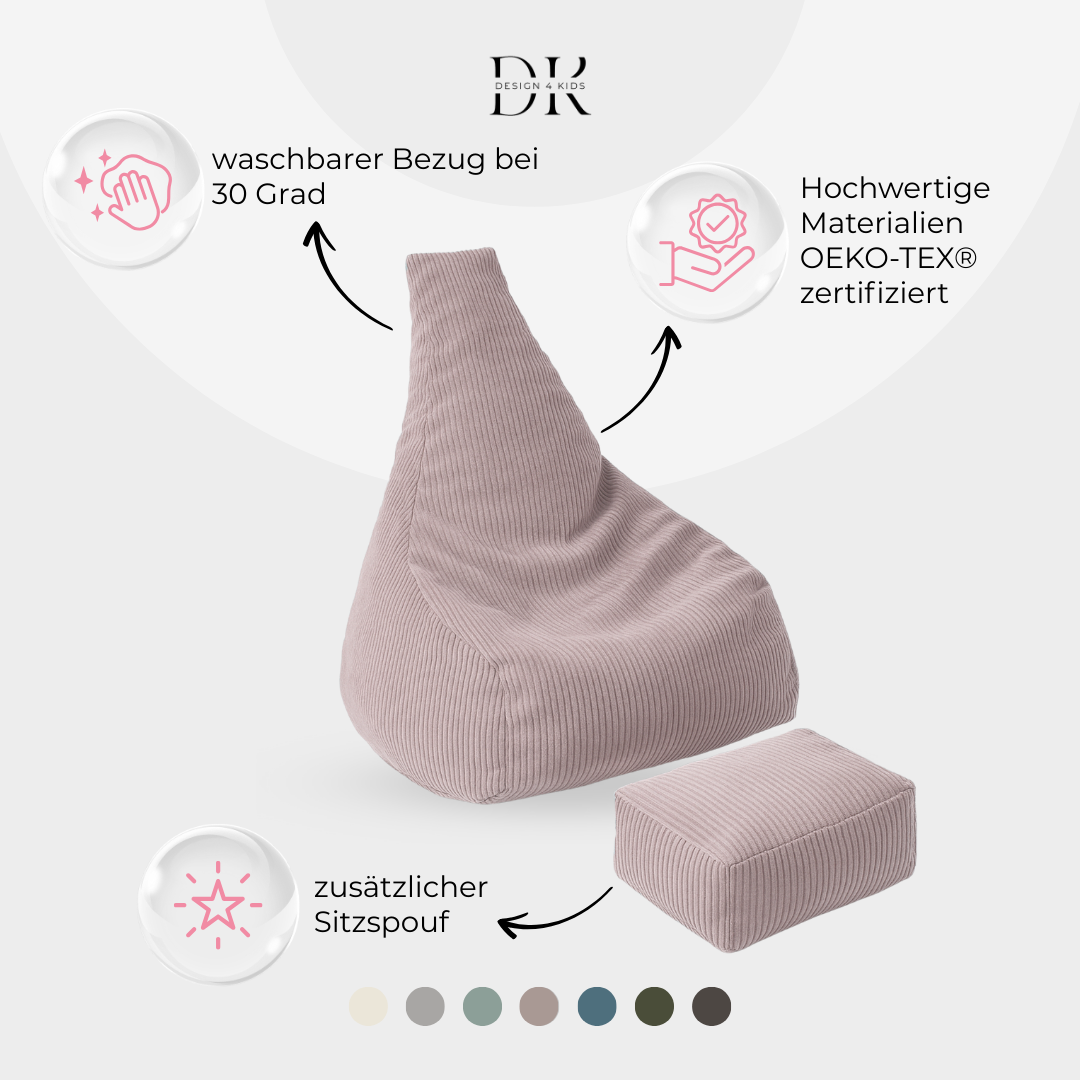 Design4Kids 2-in-1 Kindersitzsack Nuvio Grande