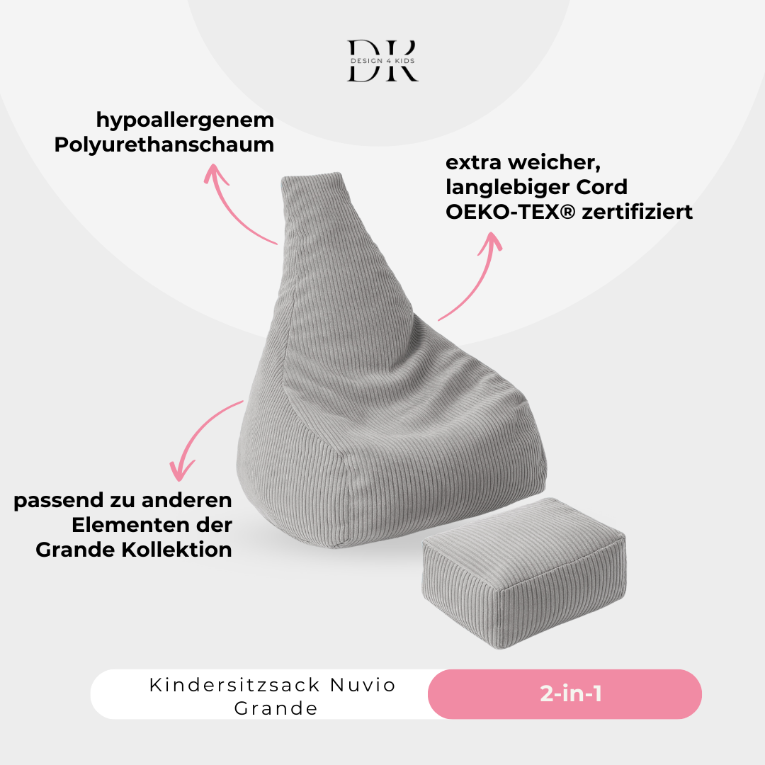 Design4Kids 2-in-1 Kindersitzsack Nuvio Grande