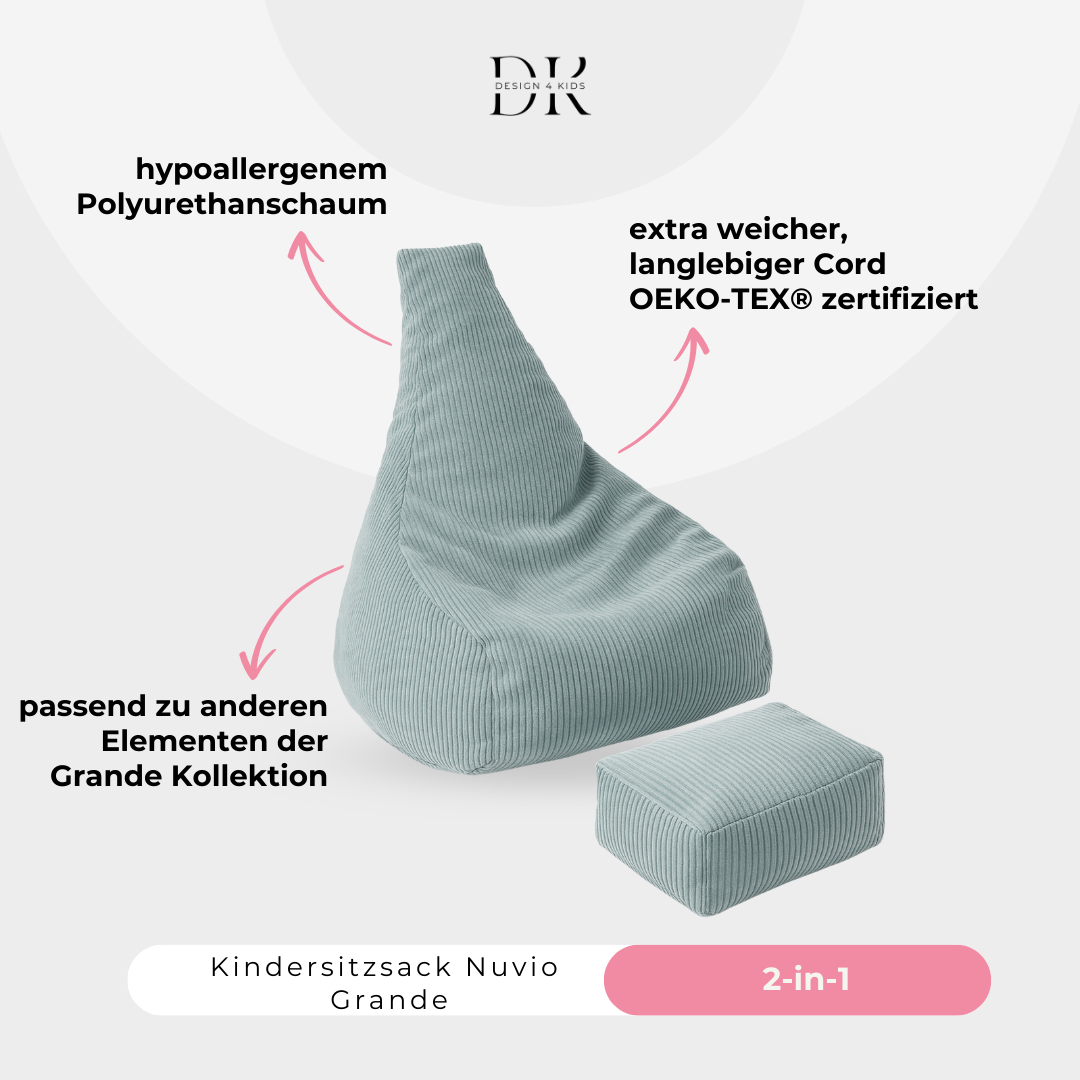 Design4Kids 2-in-1 Kindersitzsack Nuvio Grande