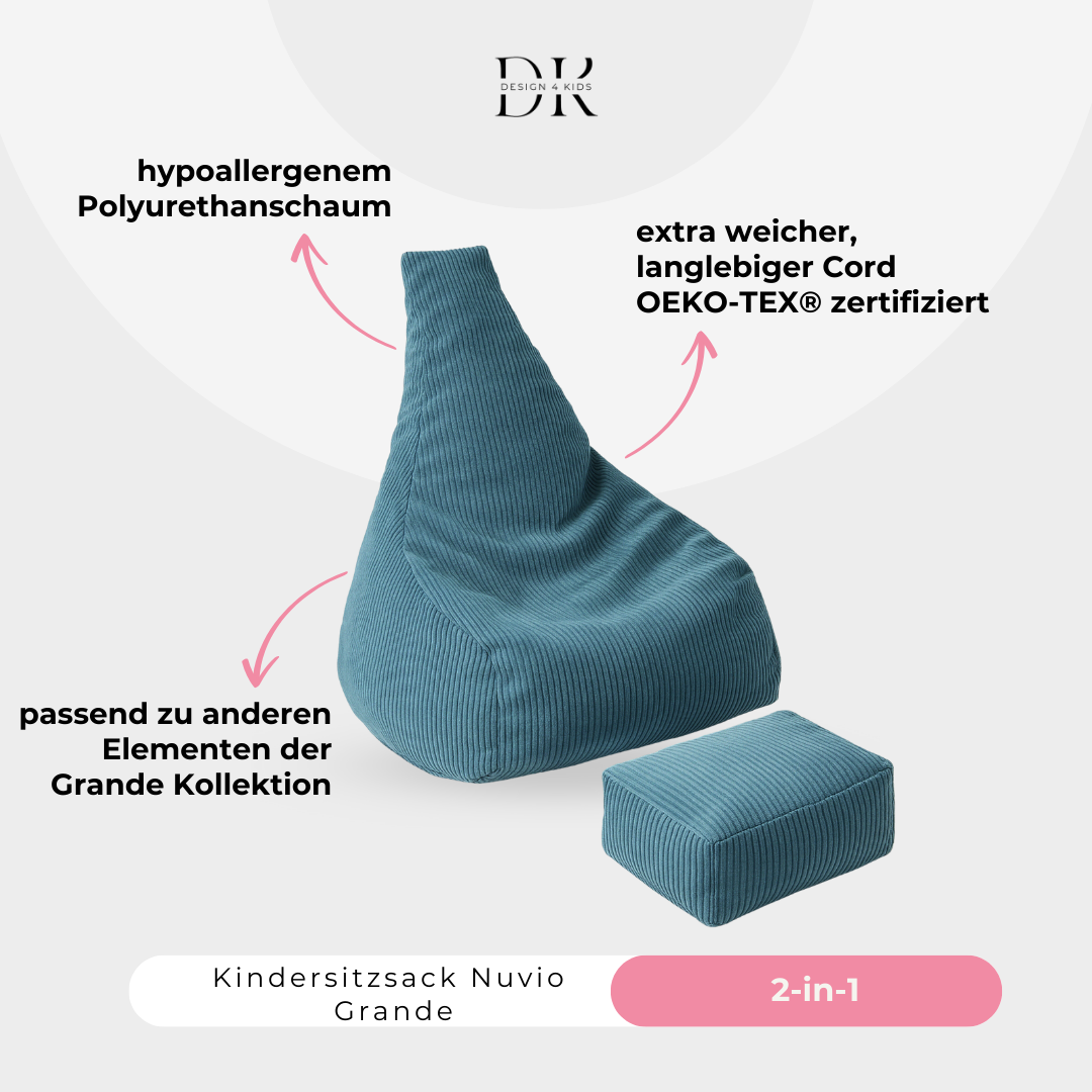 Design4Kids 2-in-1 Kindersitzsack Nuvio Grande