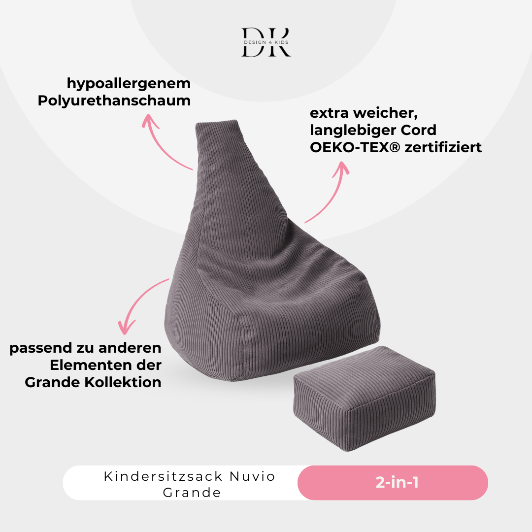 Design4Kids 2-in-1 Kindersitzsack Nuvio Grande