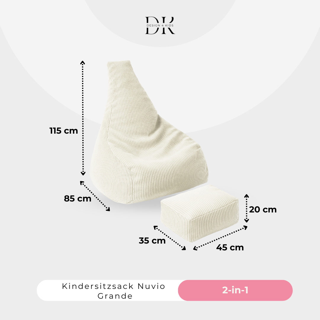Design4Kids 2-in-1 Kindersitzsack Nuvio Grande